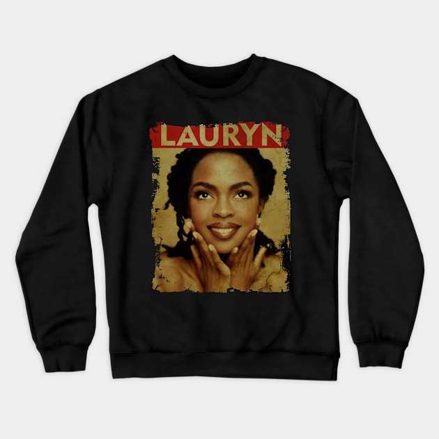 TEXTURE ART- Lauryn Hill - RETRO STYLE Crewneck Sweatshirt by ZiziVintage